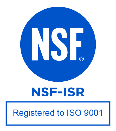 NSF Registered ISO 9001 Certificate