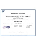 ISO 9001 2015 Certificate of Registration exp 2022